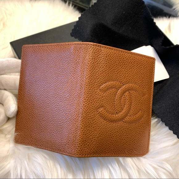 ❌SOLD❌Vintage Chanel caviar leather bi fold card holder case brown - Picture 4 of 5